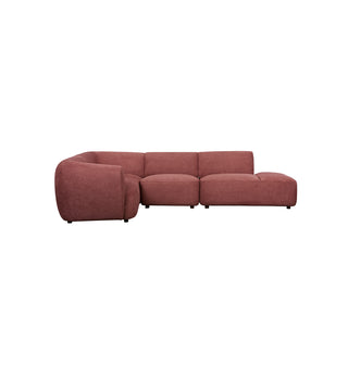 Sunday Sofa - 4 Piece L-Shape LHF with Open End in Plum - Fenton & Fenton