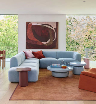 Sunday Sofa - 5 Piece L-shape LHF in Powder Blue - Fenton & Fenton