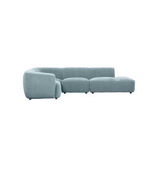 Sunday Sofa - 4 Piece L-Shape LHF with Open End in Powder Blue - Fenton & Fenton