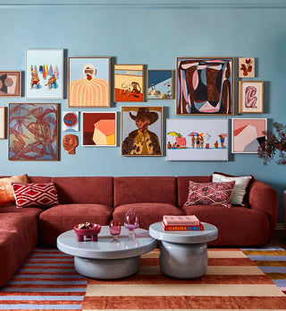 Halo Glossy Side Table in Powder Blue - Fenton & Fenton