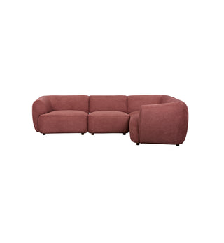 Sunday Sofa - 4 Piece L-Shape RHF in Plum - Fenton & Fenton