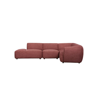 Sunday Sofa - 4 Piece L-Shape RHF with Open End in Plum - Fenton & Fenton
