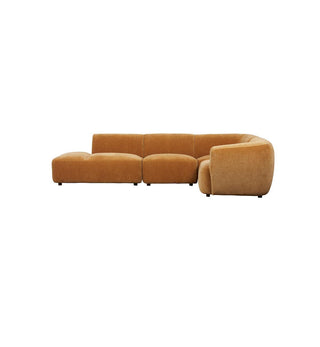 Sunday Sofa - 4 Piece L-Shape RHF with Open End in Whisky - Fenton & Fenton