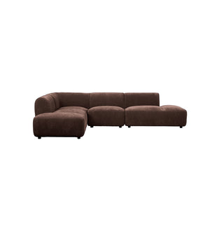 Sunday Sofa - 4 Piece with Open Ends - LHF in Espresso - Fenton & Fenton