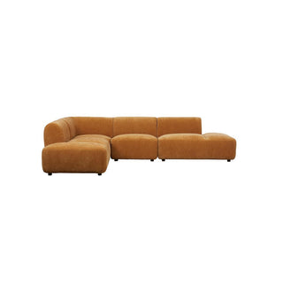 Sunday Sofa - 4 Piece with Open Ends - LHF in Whisky - Fenton & Fenton