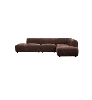 Sunday Sofa - 4 Piece with Open Ends - RHF in Espresso - Fenton & Fenton