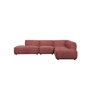 Sunday Sofa - 4 Piece with Open Ends - RHF in Plum - Fenton & Fenton