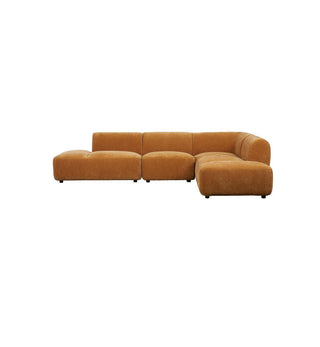 Sunday Sofa - 4 Piece with Open Ends - RHF in Whisky - Fenton & Fenton