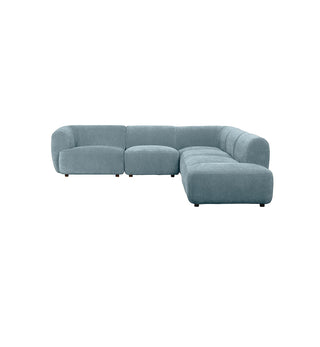 Sunday Sofa - 5 Piece L-shape RHF in Powder Blue - Fenton & Fenton