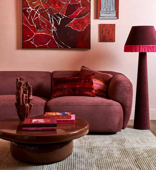 Sunday Sofa Fabric Swatch in Plum - Fenton & Fenton