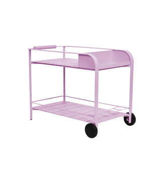 Sundowner Bar Cart In Paloma Pink - Fenton & Fenton