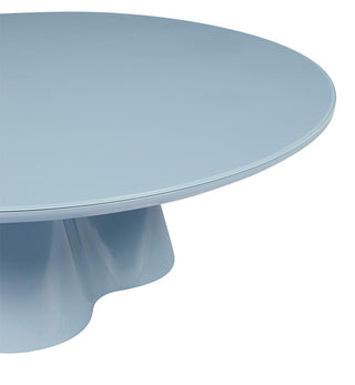 Supper Club Glossy Coffee Table in Powder Blue - Fenton & Fenton