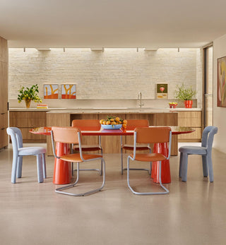 Supper Club Glossy Rectangular Dining Table in Squash