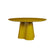Supper Club Glossy Round Dining Table in Golden Olive