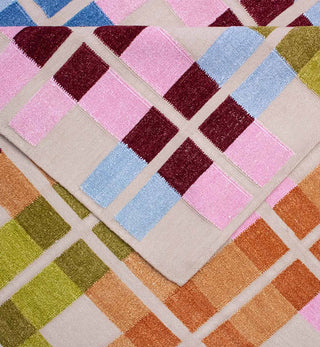 Viva Plaid Dhurrie in Multi - Fenton & Fenton