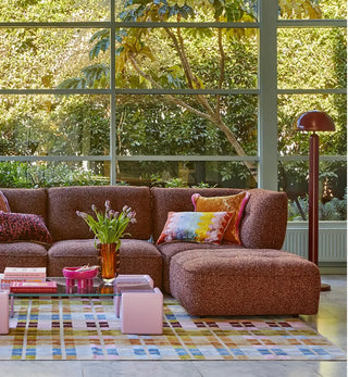 Viva Plaid Dhurrie in Multi - Fenton & Fenton