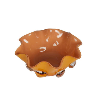 Wavy Bowl in Amber - Fenton & Fenton