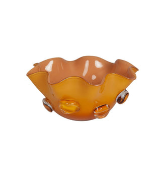 Wavy Bowl in Amber - Fenton & Fenton