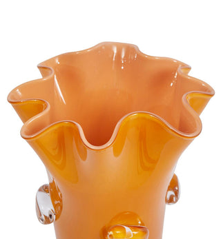 Wavy Vase In Amber - Fenton & Fenton