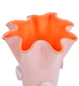 Wavy Vase In Coral - Fenton & Fenton
