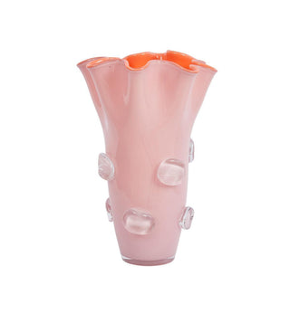 Wavy Vase In Coral - Fenton & Fenton