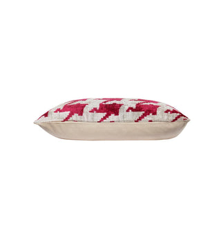 Zulta Cushion in Berry Houndstooth - Fenton & Fenton