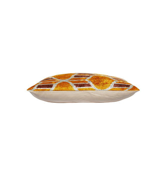 Zulta Cushion in Golden Drops and Brown - Fenton & Fenton