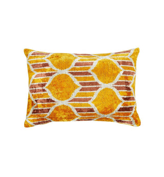 Zulta Cushion in Golden Drops and Brown - Fenton & Fenton